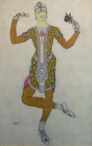 Costume design for Nijinsky in Le Festin by Leon Bakst